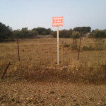 A military security fence on the way to Burgos outside Atapuerca